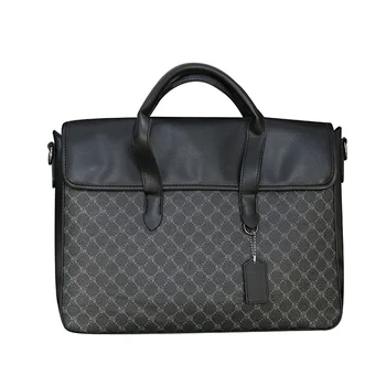 Мужская сумка люксового бренда из искусственной кожи через плечо, деловая Черная повседневная сумка для ноутбука, мужская сумка через плечо для мужчины