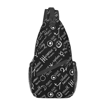 Мужская сумка-слинг на груди, сумка через плечо, Женская Байкерская сумка Alchemy Planets, сумка для телефона