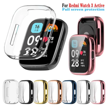 Мягкий силиконовый чехол из ТПУ для смарт-часов Redmi Watch 3 Active, защитный бампер для экрана Xiaomi Redmi Watch 3 Active