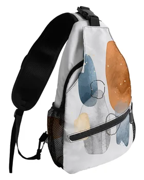 Нагрудные сумки с абстрактным рисунком, выполненные гуашью, для женщин, мужчин, водонепроницаемые сумки-мессенджеры, женские дорожные спортивные сумки через плечо на одно плечо