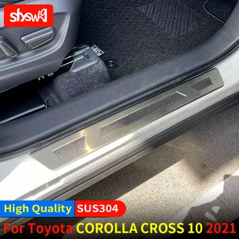 Накладка На Порог Toyota Corolla Cross 10 Серии 2021 Порог Welcome Anti-scratch Bar 4 Шт Внутренние Аксессуары Для Автомобиля