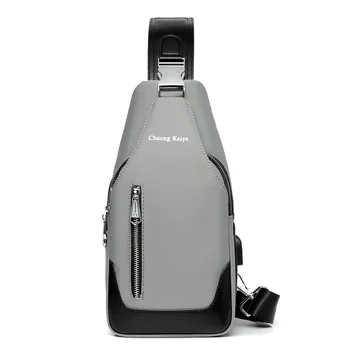 Новая водонепроницаемая оксфордская дорожная сумка через плечо мужская брендовая нагрудная сумка мужская повседневная сумка через плечо USB зарядка нагрудная сумка bolsa masculina