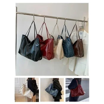 Новая корейская сумка, новая женская портативная сумка, ретро дизайн, универсальная повседневная сумка-тоут на одно плечо