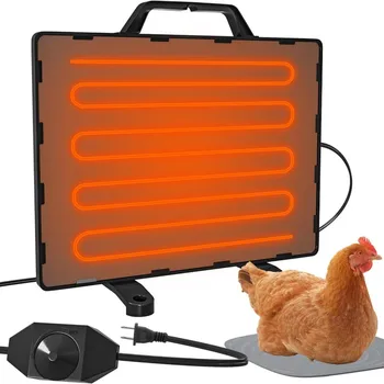 Обогреватель для Курятника с регулируемой температурой, плоский Обогреватель для Цыплят мощностью 140 Вт с Лучистым Теплом, безопасный и энергоэффективный Дизайн
