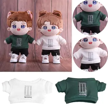 Одежда, костюм для куклы-идола, мини-одежда с хлопковой набивкой, одежда для куклы 20 см, комбинезон для куклы 20 см, мини-футболка