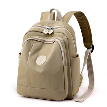 Однотонный женский рюкзак, сумка через плечо для девочек, нейлоновый женский школьный рюкзак с несколькими карманами, дорожные рюкзаки, сумка Mochila