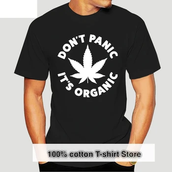 Органическая мужская футболка Weed DonPanic It, черный хлопок, S 4Xl-2495A