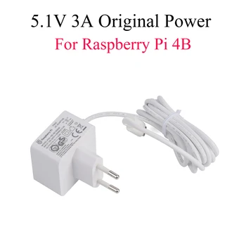 Оригинальный Raspberry PI 4 Model B Адаптер Питания 5.1 V 3A USB Type-C Разъем Зарядного Устройства Блок Питания Для Raspberry Pi 4B