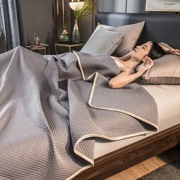 Охлаждающее одеяло для кровати с кондиционером из охлажденного льдом вискозы Мягкое Дышащее Летнее одеяло с ощущением прохлады, которое можно стирать Королевские одеяла Тонкие