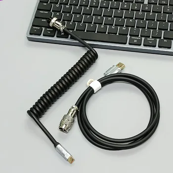 Пассажирский кабель из полиуретана, воздушный кабель из полиуретана, кабель для передачи данных из цинкового сплава, кабель для быстрой зарядки, пружинный провод, спиральный кабель для клавиатуры, индивидуальный
