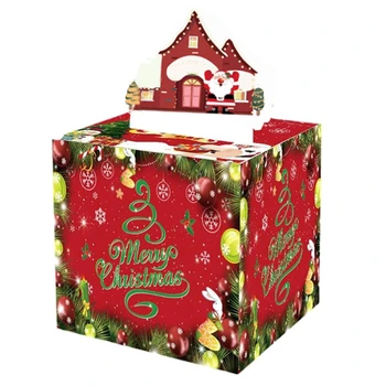 Рождественская Коробка Fun Cash Gift Christmas Money Box Kit С 30 Прозрачными Пакетами, Идеальный Сюрприз Для Детей и Взрослых