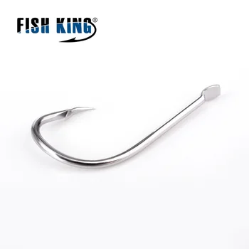 Рыболовный крючок FISH KING Baitholder с джиг-головкой, зазубренный рыболовный крючок с острыми плоскими рыболовными снастями, крючок для ловли карпа, кляп для джиггинга