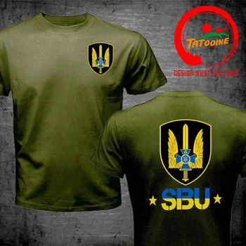 СБУ Украины, Группа Альфа, Спецназ, мужская футболка с эмблемой Украинской армии, мужская футболка с логотипом, большие размеры S-6XL