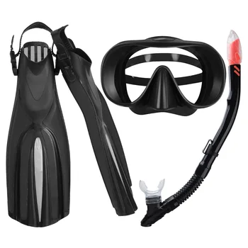 Самая продаваемая маска для дайвинга на половину лица и набор ласт для подводного плавания с маской и трубкой