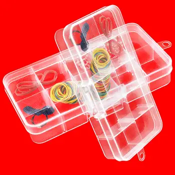 Сетка Регулируемая Прозрачная Пластиковая Коробка для хранения мелких деталей, ювелирных изделий, Ящик для инструментов, Органайзер для пилюль из бисера, футляр для наконечников для нейл-арта