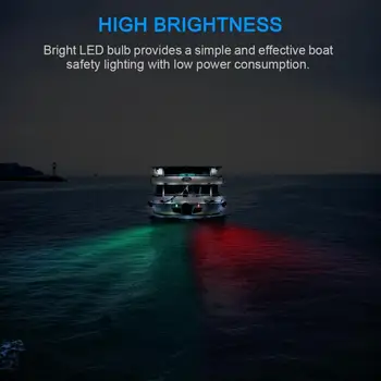 Сигнальная лампа правого борта по левому борту для морской лодки с грузовым прицепом VanSet LED Navigation Light 10V-30V