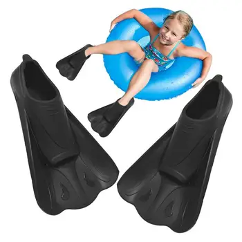 Силиконовые короткие ласты для тренировки короткого плавания Ласты для дайвинга Из Мягкого силиконового материала Снаряжение для подводного плавания для детей взрослых мужчин и женщин