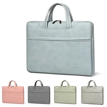 Скандинавские портфели, сумка для защиты ноутбука, тонкий чехол для ноутбука из искусственной кожи, женский портативный ноутбук, сумка-мессенджер через плечо