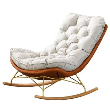 Скандинавское одноместное кресло-качалка, кресло для отдыха, спальня, гостиная, балкон, простой ленивый диван-кресло для отдыха