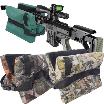 Тактический военный зеленый камуфляжный незаполненный передний задний мешок для стрельбы с песком, подставка для ружья, подставка для скамьи, чехол для охотничьего снайпера