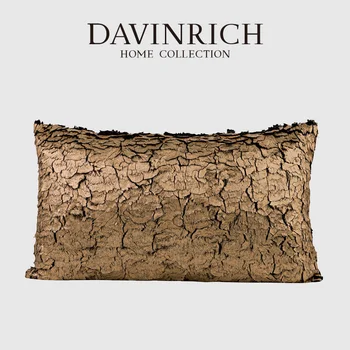 Текстура ткани DAVINRICH Foil Gold Bronzing, покрывающая талию, современная роскошная мягкая наволочка 30x50 см для кровати, дивана-кушетки