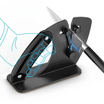 Точилка для ножей с автоматической регулировкой, эргономичная ручка Классические аксессуары для кухонных ножей Оригинальный полироль премиум-класса для восстановления тусклых лезвий Вентилятор-