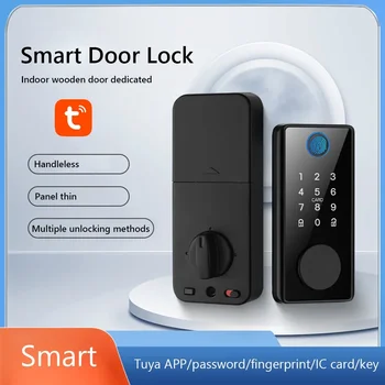 Умные Засовные Замки Tuya Digital Smart Card Code Lock Bluetooth Биометрический Пароль по Отпечатку пальца Входная Дверь без ключа