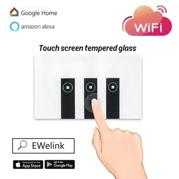 Умный настенный выключатель Gang WIFI, сенсорная панель, умная электроника, модули домашней автоматизации для Echo / Alexa / Home