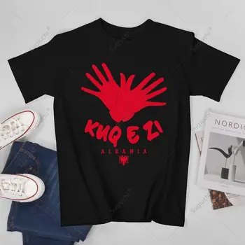 Унисекс Для мужчин, Албания, Косово, Шкиптар Кук Э Зи, футболка с орлиным жестом руки, футболки, футболки для женщин, футболки для мальчиков из 100% хлопка