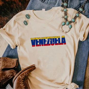 Футболка Venezuela женская футболка Y2K от японского дизайнера, забавная одежда
