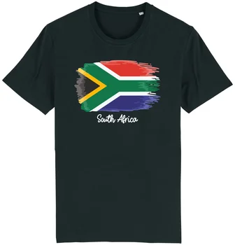 Футболка с флагом ЮАР, Поддержка гражданства страны, спортивная футболка унисекс
